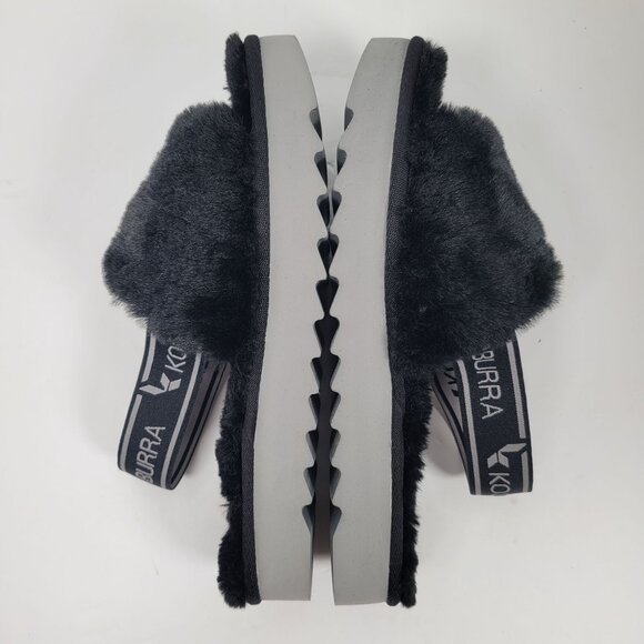 Koolaburra by UGG FUZZ'N II Women's Faux Fur Slipper Sandals US Size 7 - Picture 6 of 8